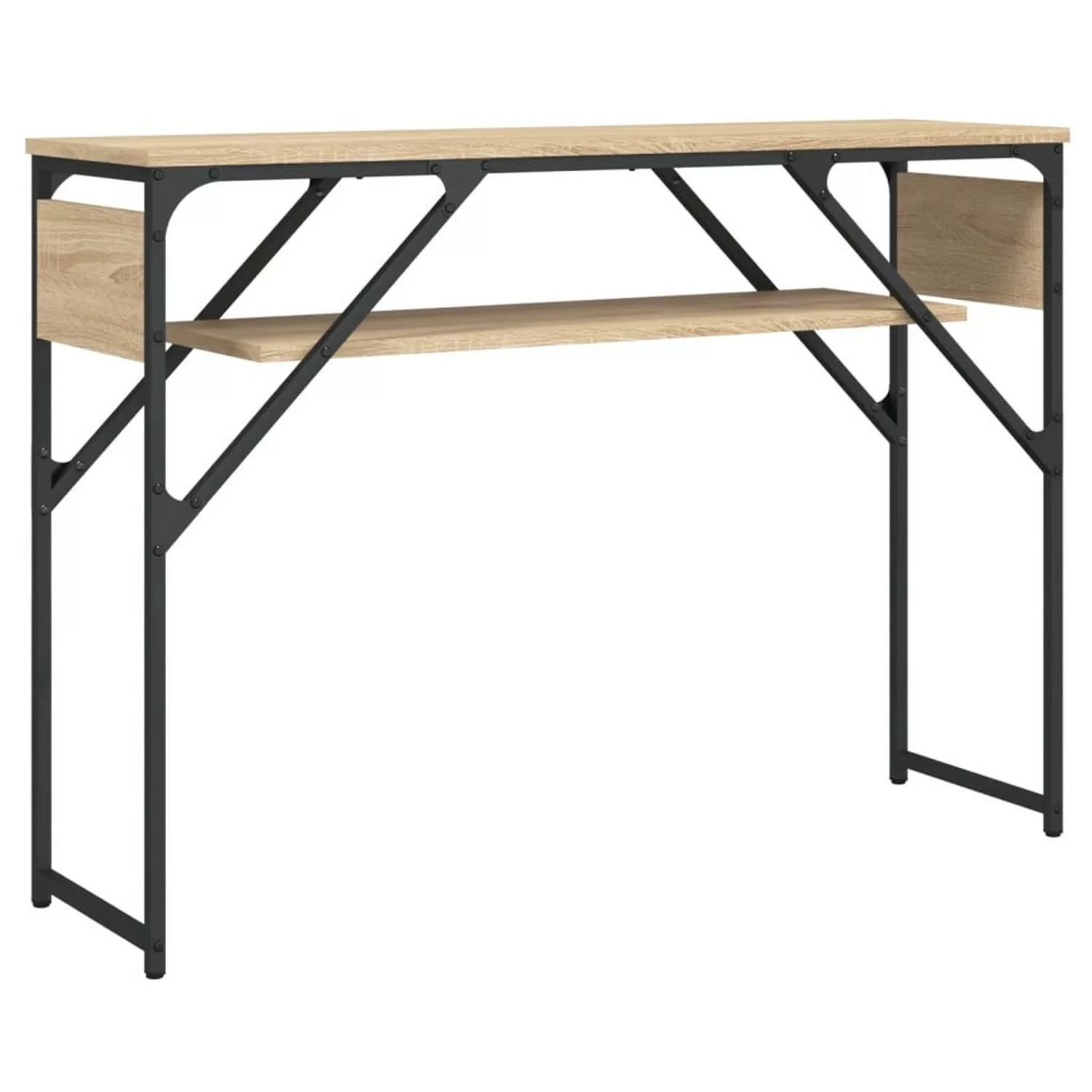 vidaXL Konsolentisch mit Ablage Sonoma-Eiche 105x30x75cm Holzwerkstoff günstig online kaufen