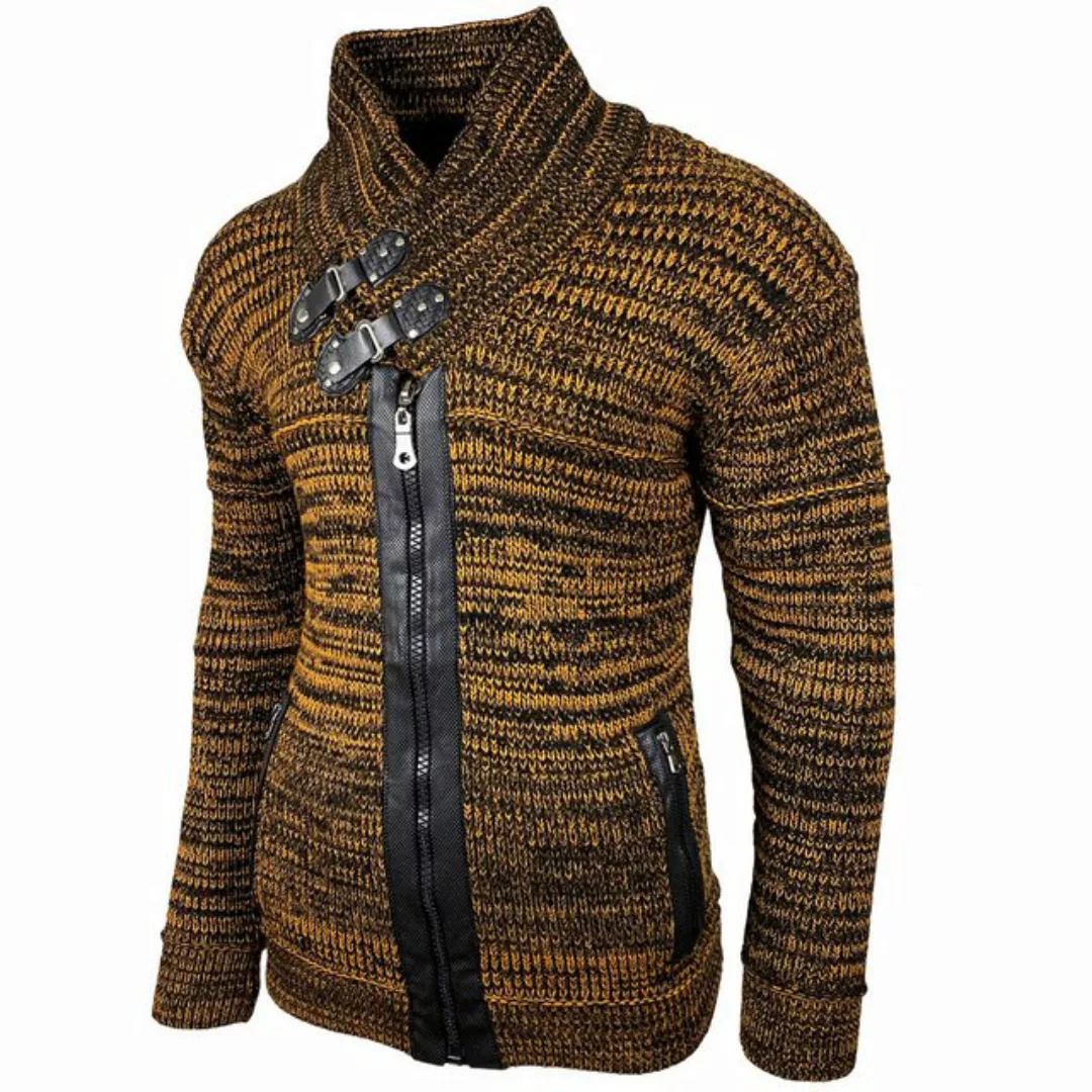 Baxboy Strickpullover Herren Winter Kapuzenpullover Kapuzenjacke mit Reißve günstig online kaufen