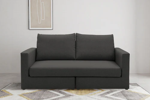 DOMO collection 2-Sitzer "800015 B/T/H: 178/80/90 cm", Sitzfläche mit Feder günstig online kaufen