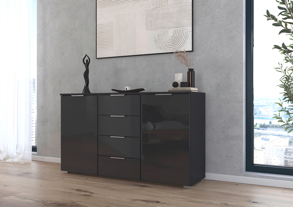 rauch Kommode "Sideboard Kombikommode Schubladenkommode AGORDO mit Glasfron günstig online kaufen