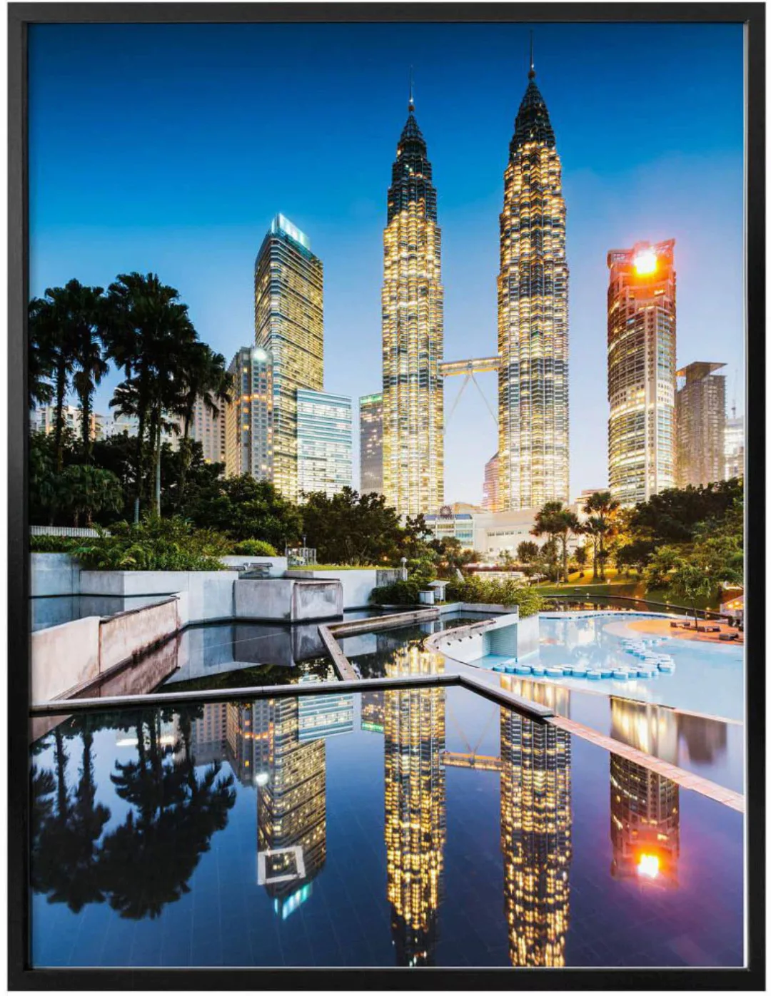 Wall-Art Poster "Petronas Towers Nacht", Gebäude, (1 St.) günstig online kaufen
