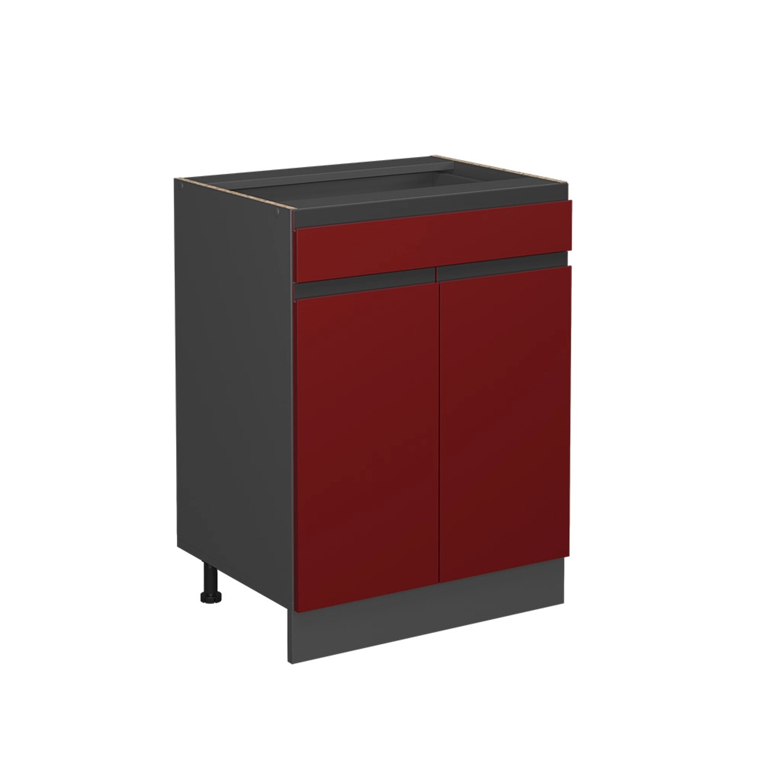 Vicco Unterschrank R-Line, Rot/Anthrazit, 60cm J-Shape, günstig online kaufen