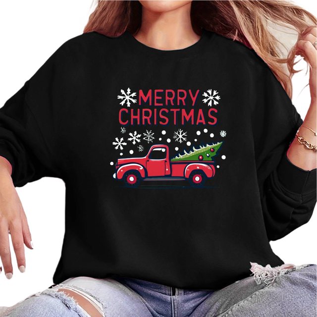 MC Star Weihnachtssweatshirt Weihnachts-Sweatshirt für Damen, fröhliche, he günstig online kaufen