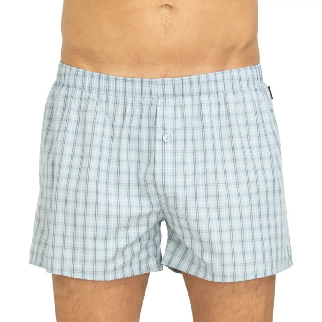 Hanro Boxershorts Hellblau kariert günstig online kaufen