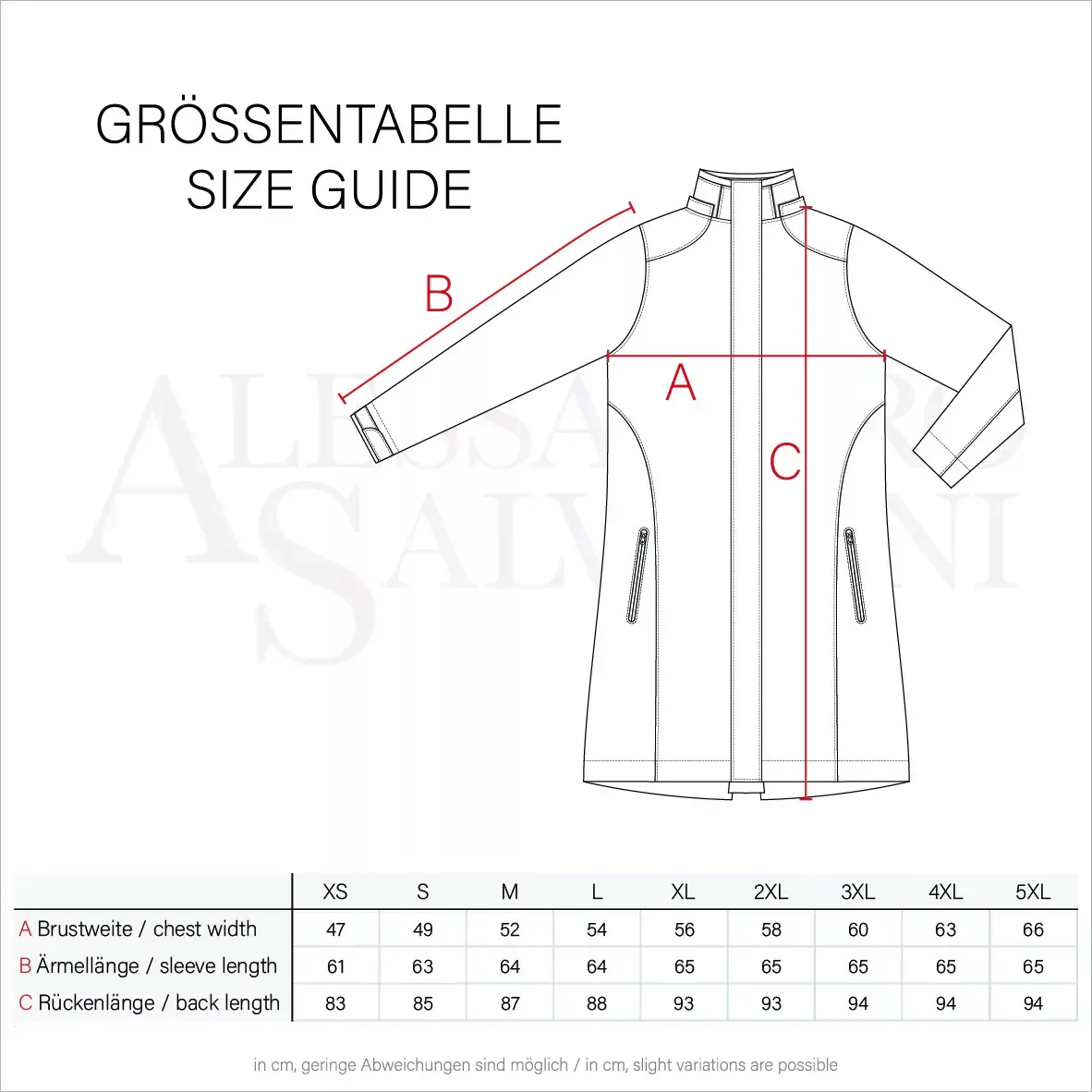 Alessandro Salvarini Softshelljacke "Alessia", lang mit abnehmbarer Kapuze günstig online kaufen