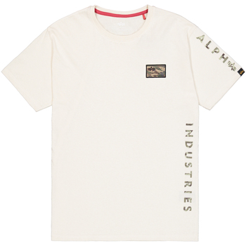 Alpha Industries  T-Shirts & Poloshirts Camo Sleeve T-Shirt - vintage white günstig online kaufen