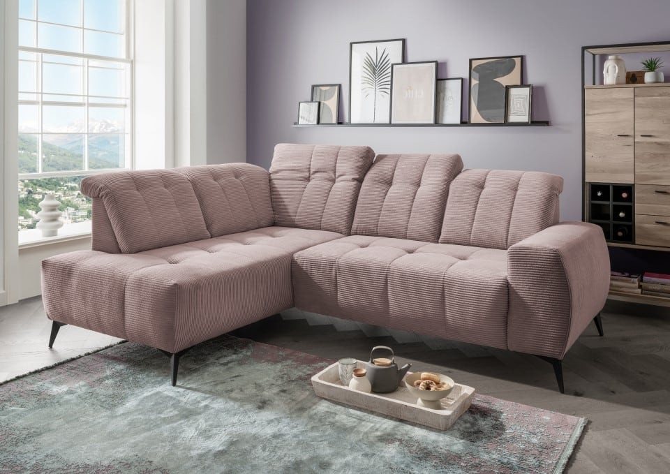 Myhomelando Ecksofa Summer Cord, mit Elektrofunktion, verstellbare Kopflehn günstig online kaufen