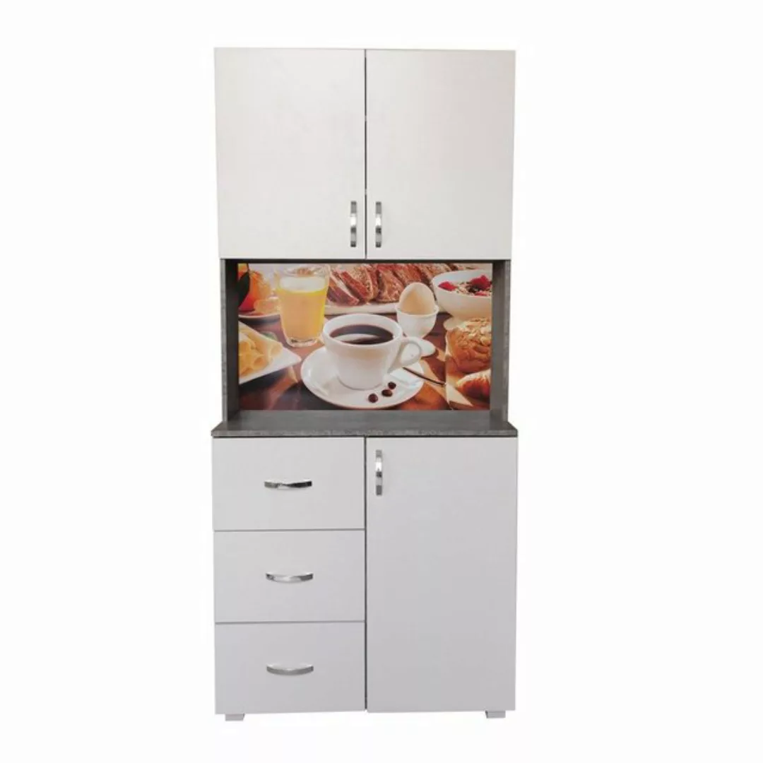 HTI-Living Hochschrank Küchenbuffet 3 Schubladen Blanca Bistro (Stück, 1-St günstig online kaufen