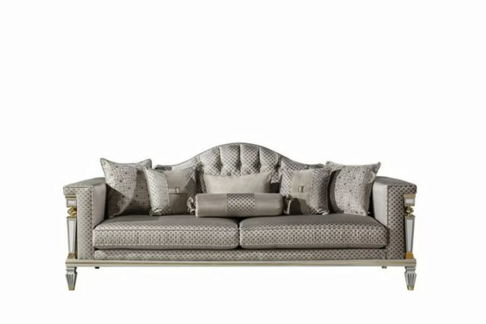 JVmoebel Sofa Silber Grau Sofa Couch Dreisitzer Luxus Möbel xxl couchen big günstig online kaufen