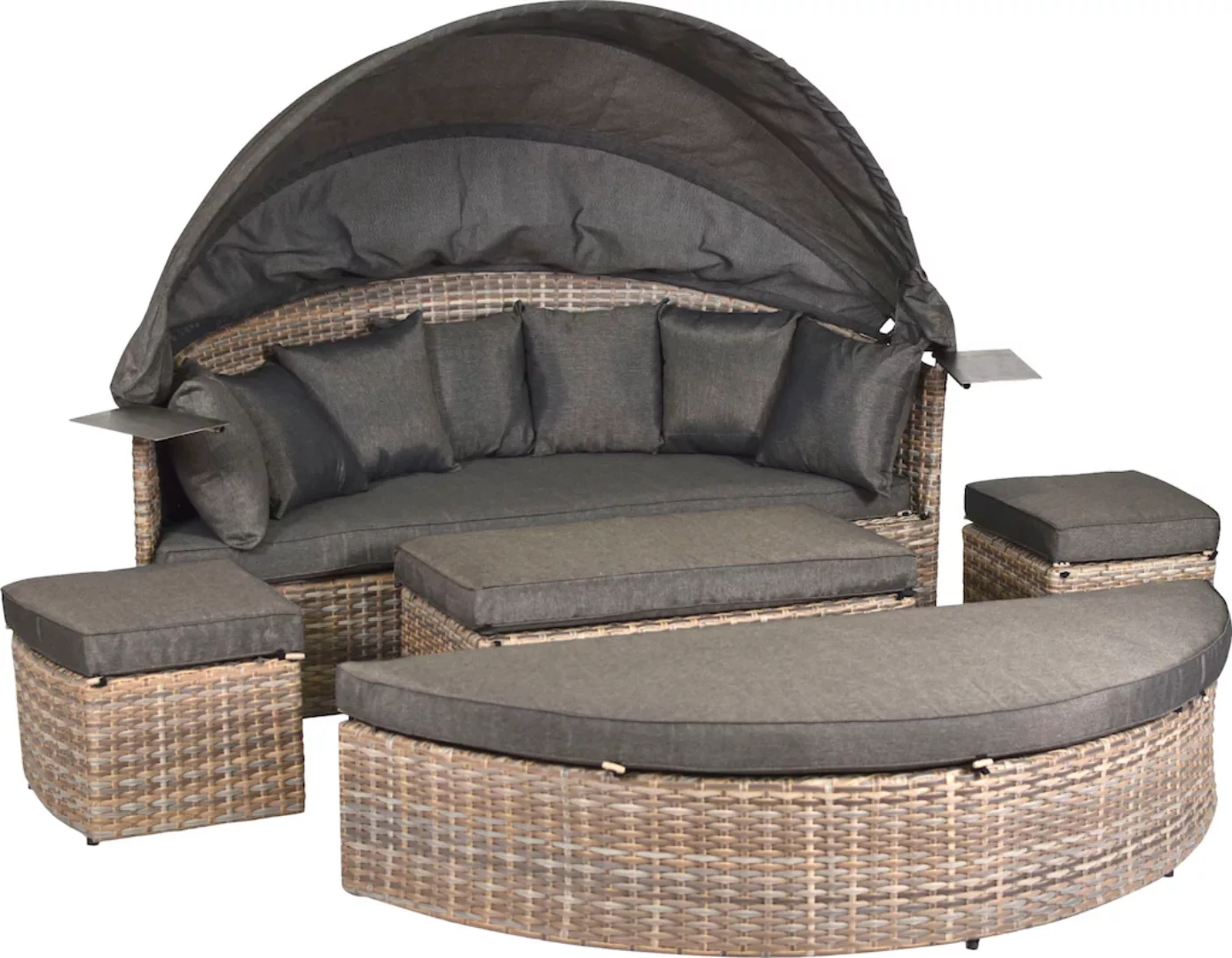 Merxx Lounge-Gartenmöbel Relaxinsel Riva Premium 183 cm x 180 cm x 81 cm günstig online kaufen