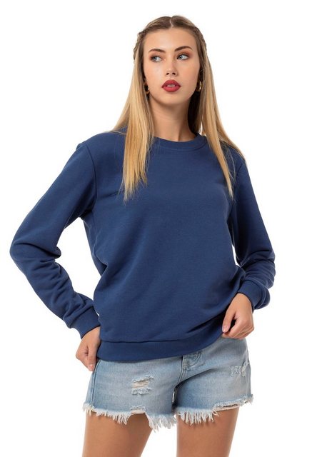 RedBridge Sweatshirt Red Bridge Damen Sweatshirt Rundhals Pullover Indigo 3 günstig online kaufen