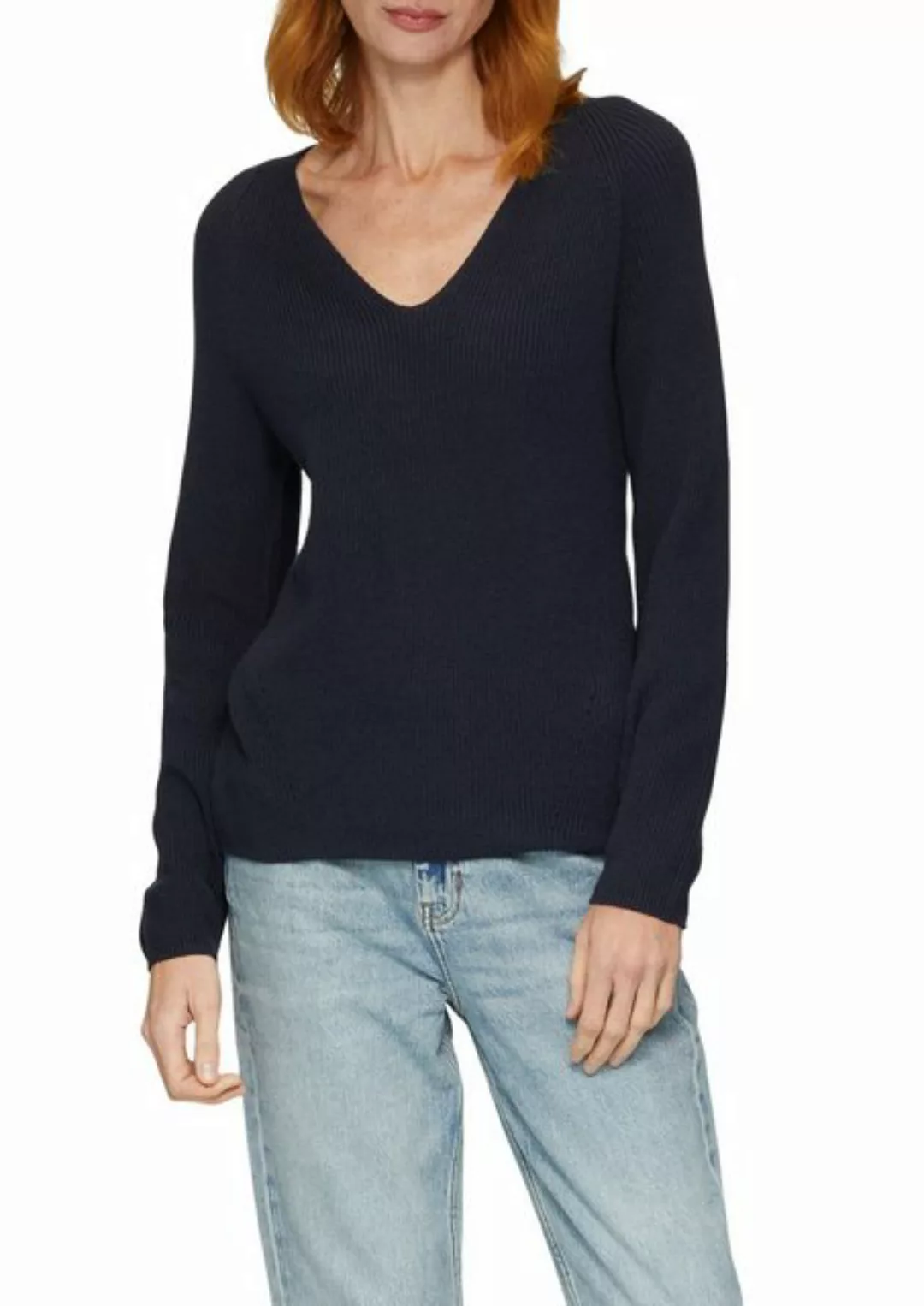 s.Oliver Sweatshirt Strickpullover, BLUE günstig online kaufen