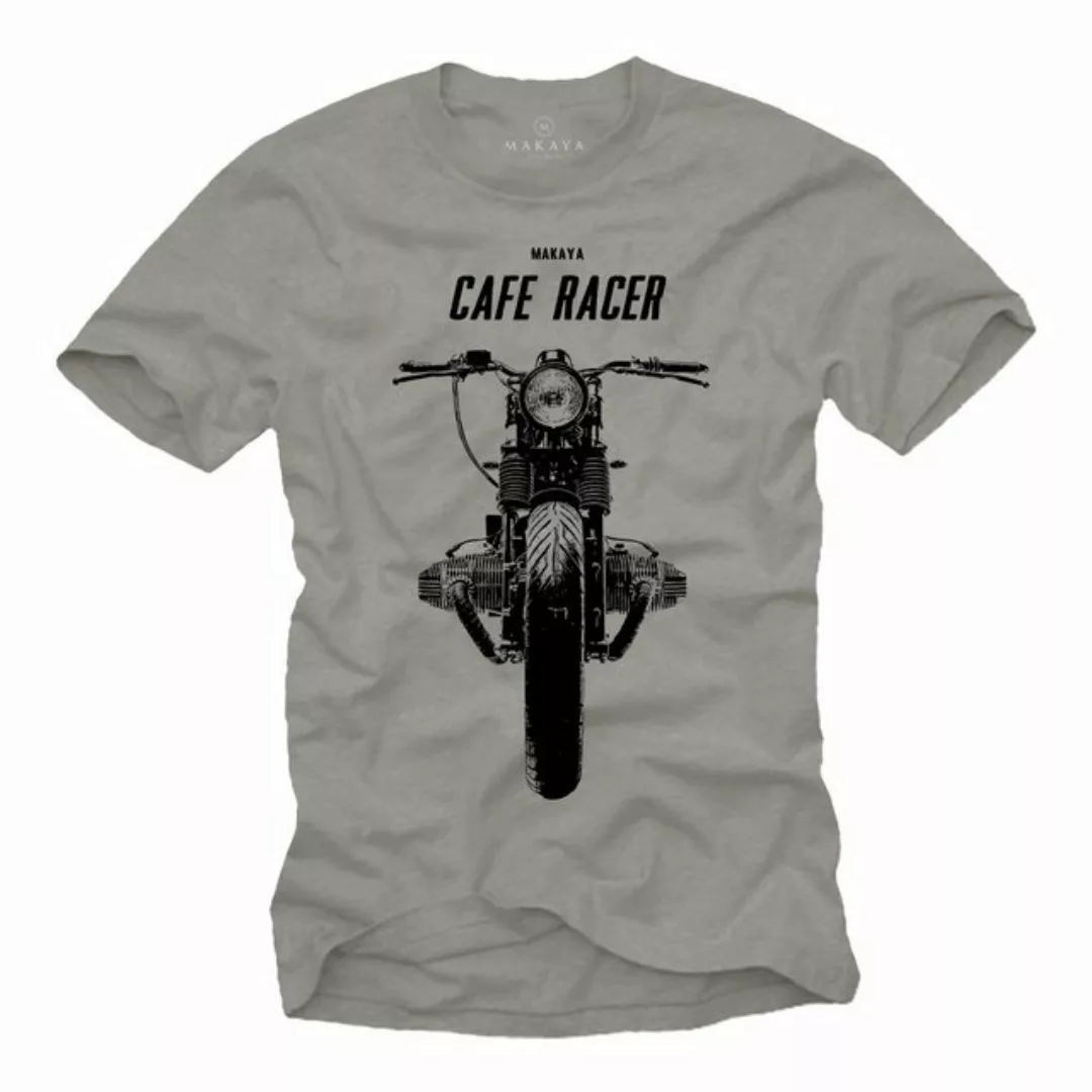 MAKAYA T-Shirt Herren Biker Motiv Cafe Racer - Motorrad Bekleidung Männer m günstig online kaufen