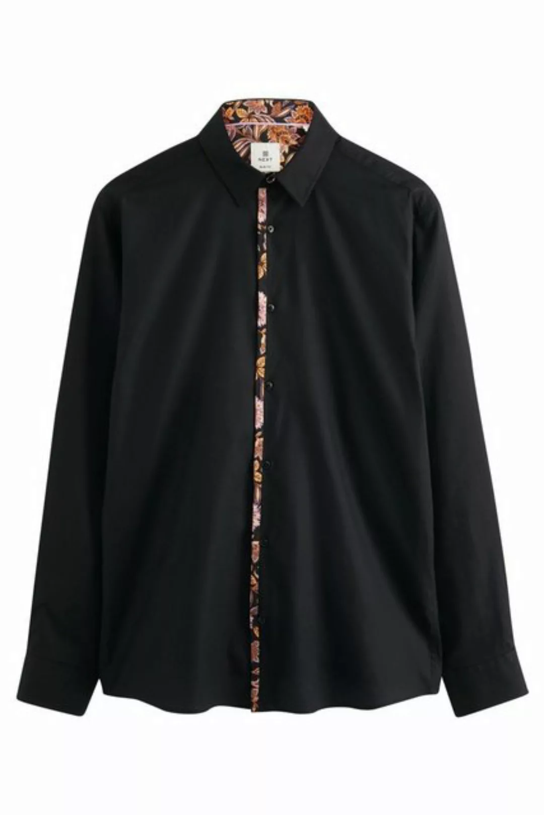 Next Langarmhemd Anzughemd mit Paspeln -Slim Fit (1-tlg) günstig online kaufen
