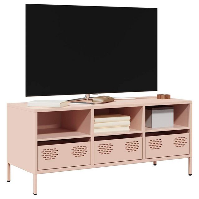 vidaXL Schrankmodule TV-Schrank Rosa 101,5x39x43,5 cm Kaltgewalzter Stahl günstig online kaufen