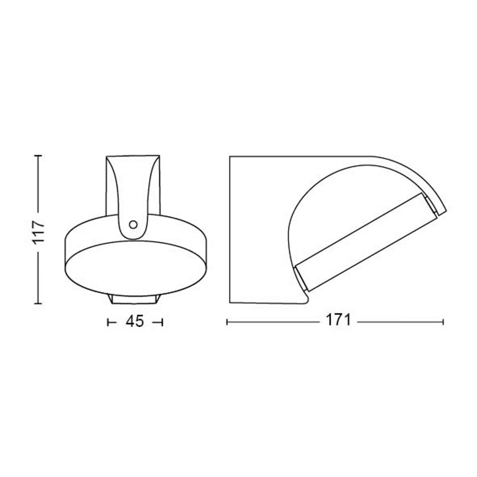 Philips LED Wandleuchte Mimosa in Anthrazit 7W 600lm IP44 günstig online kaufen