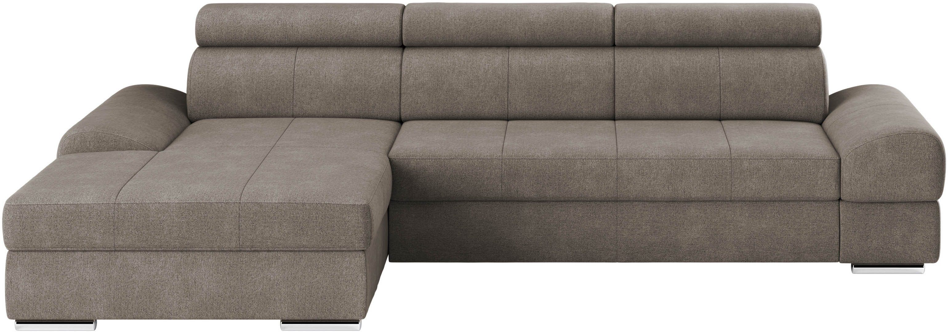 sit&more Ecksofa "Broadway L-Form", inklusive Kopfteilverstellung, wahlweis günstig online kaufen