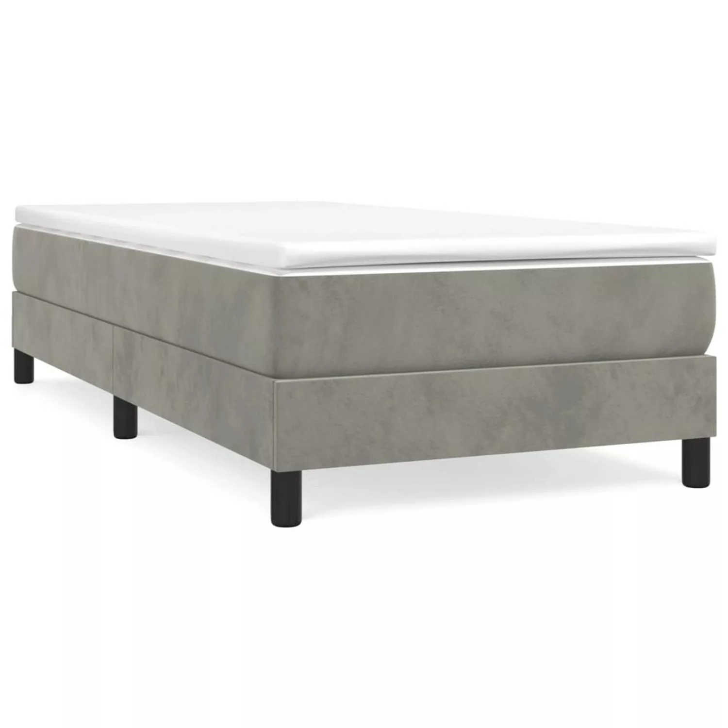 Vidaxl Boxspringbett Hellgrau 100x200 Cm Samt günstig online kaufen