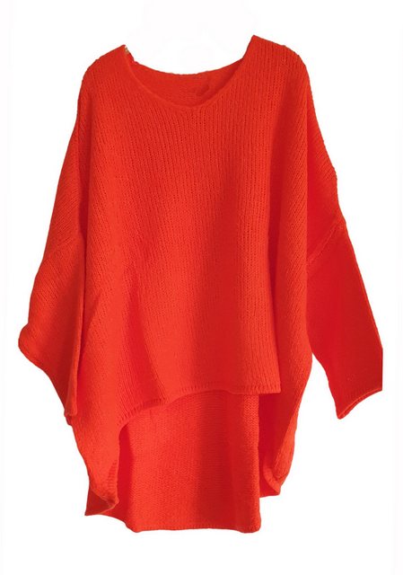 Charis Moda Strickpullover V-​Ausschnitt im Oversized Look vorne kurz hinte günstig online kaufen