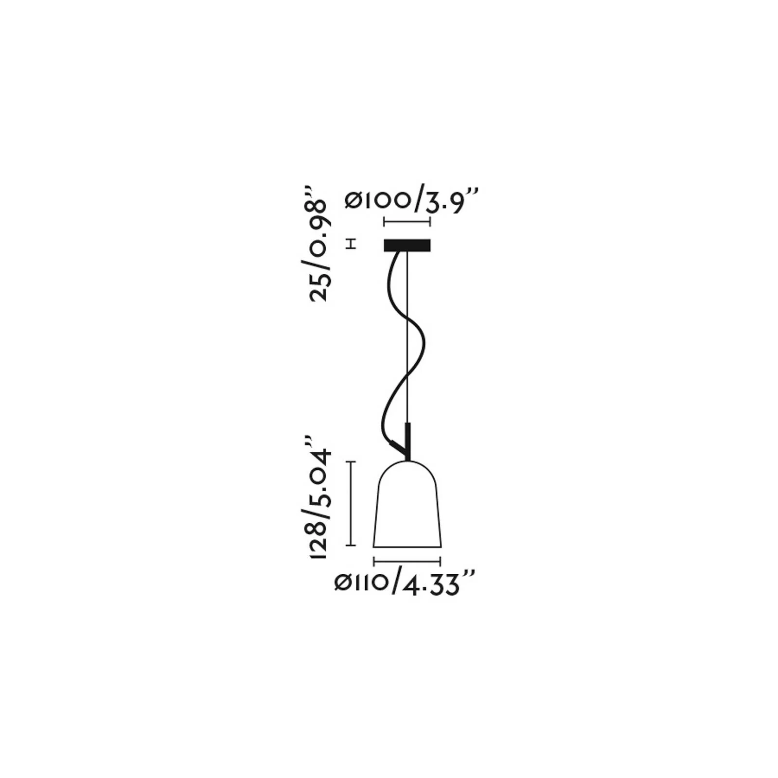 Hängelampe Studio, Ø 11 cm, rosa/schwarz, Stahl günstig online kaufen