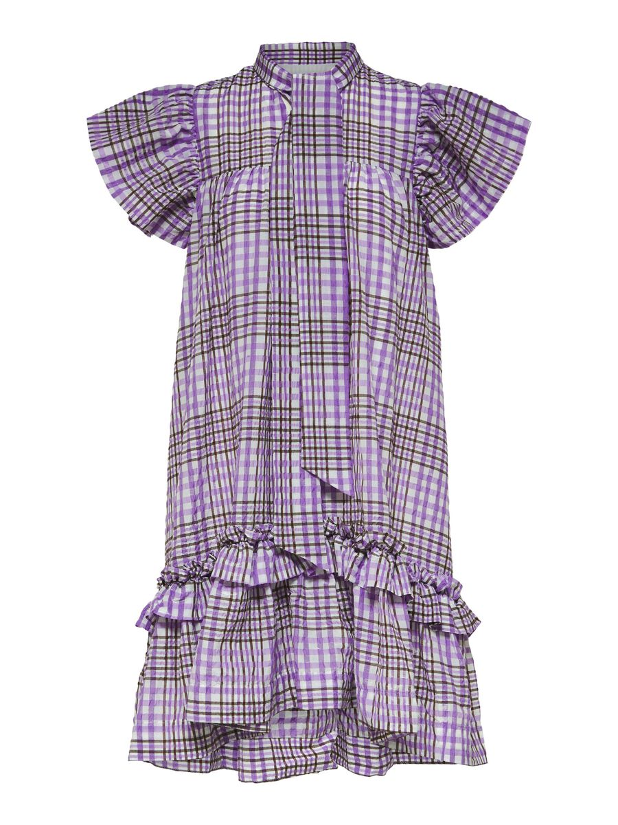 SELECTED Gerüschtes Minikleid Damen Violett günstig online kaufen