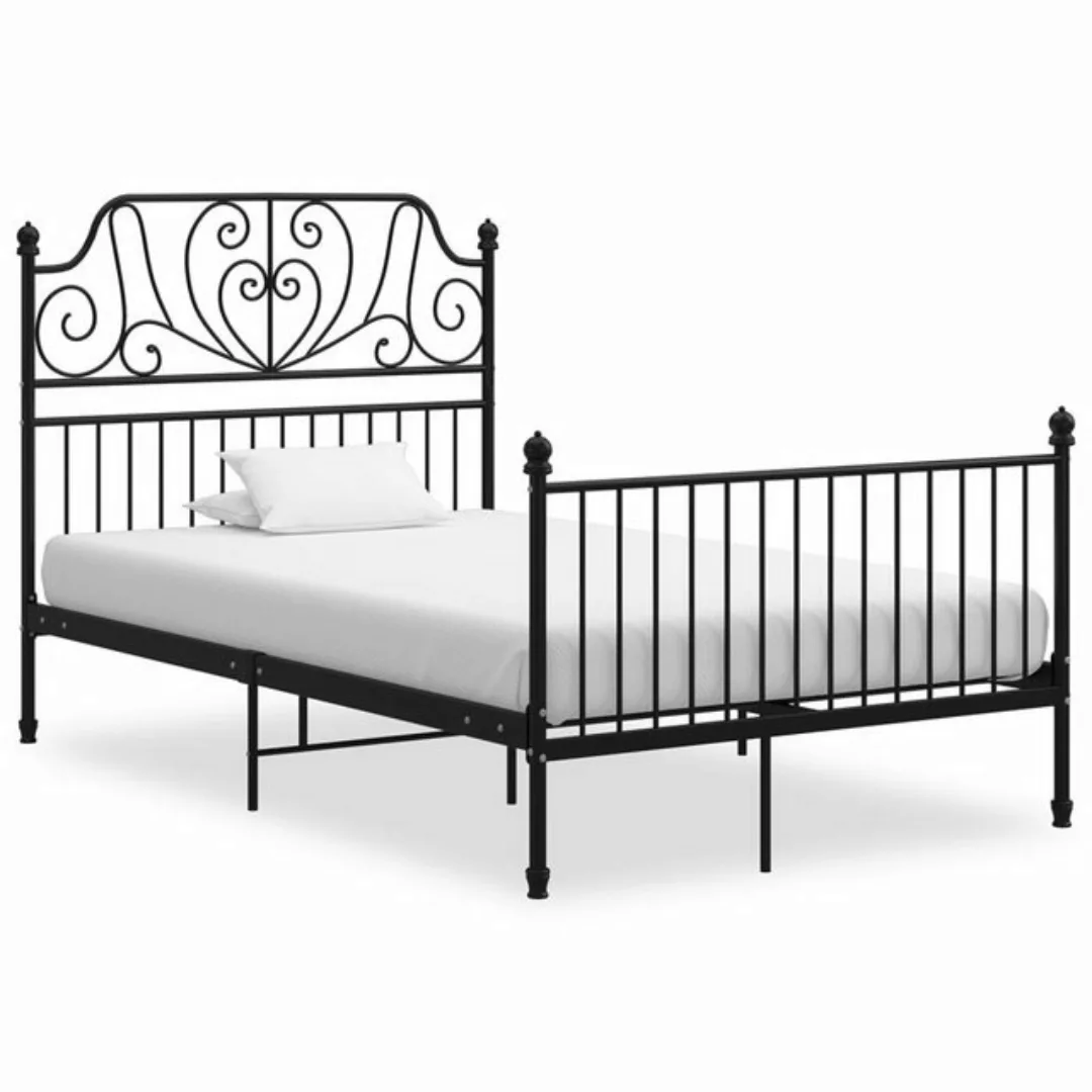 furnicato Bett Bettgestell Schwarz Metall 120x200 cm günstig online kaufen