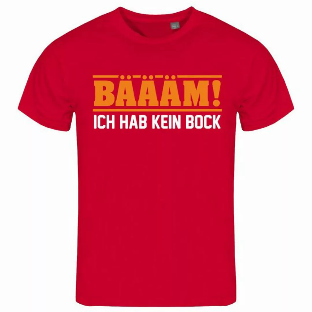 deinshirt Print-Shirt Herren T-Shirt BÄÄÄM Ich hab kein bock mehr ORANGE Fu günstig online kaufen