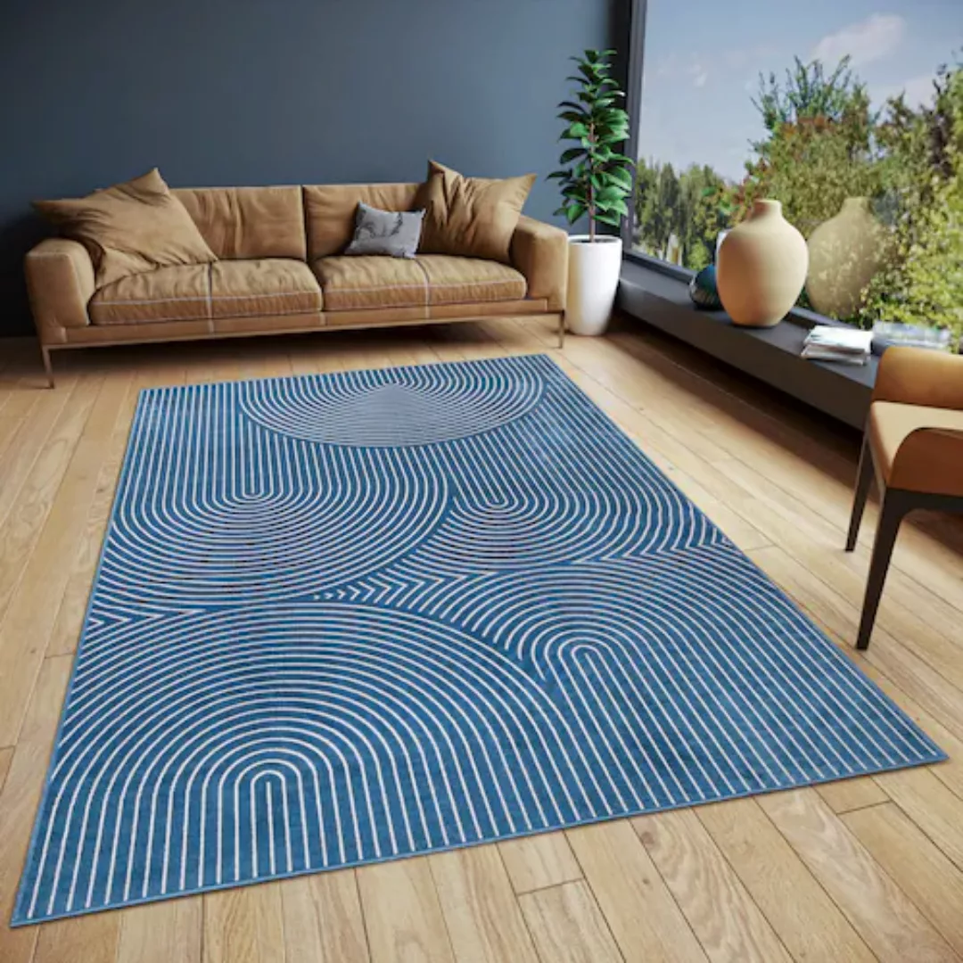 HANSE Home Teppich »Faron«, rechteckig, sehr leichter nur 3 mm Kurzflor, Sk günstig online kaufen