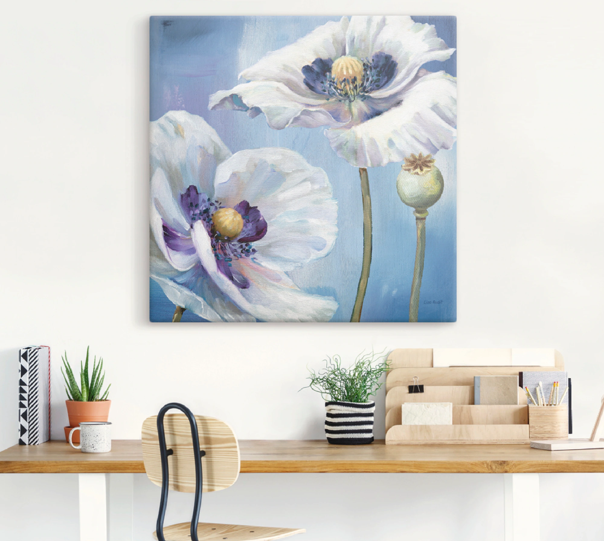 Artland Wandbild "Blauer Tanz II", Blumen, (1 St.), als Leinwandbild, Poste günstig online kaufen