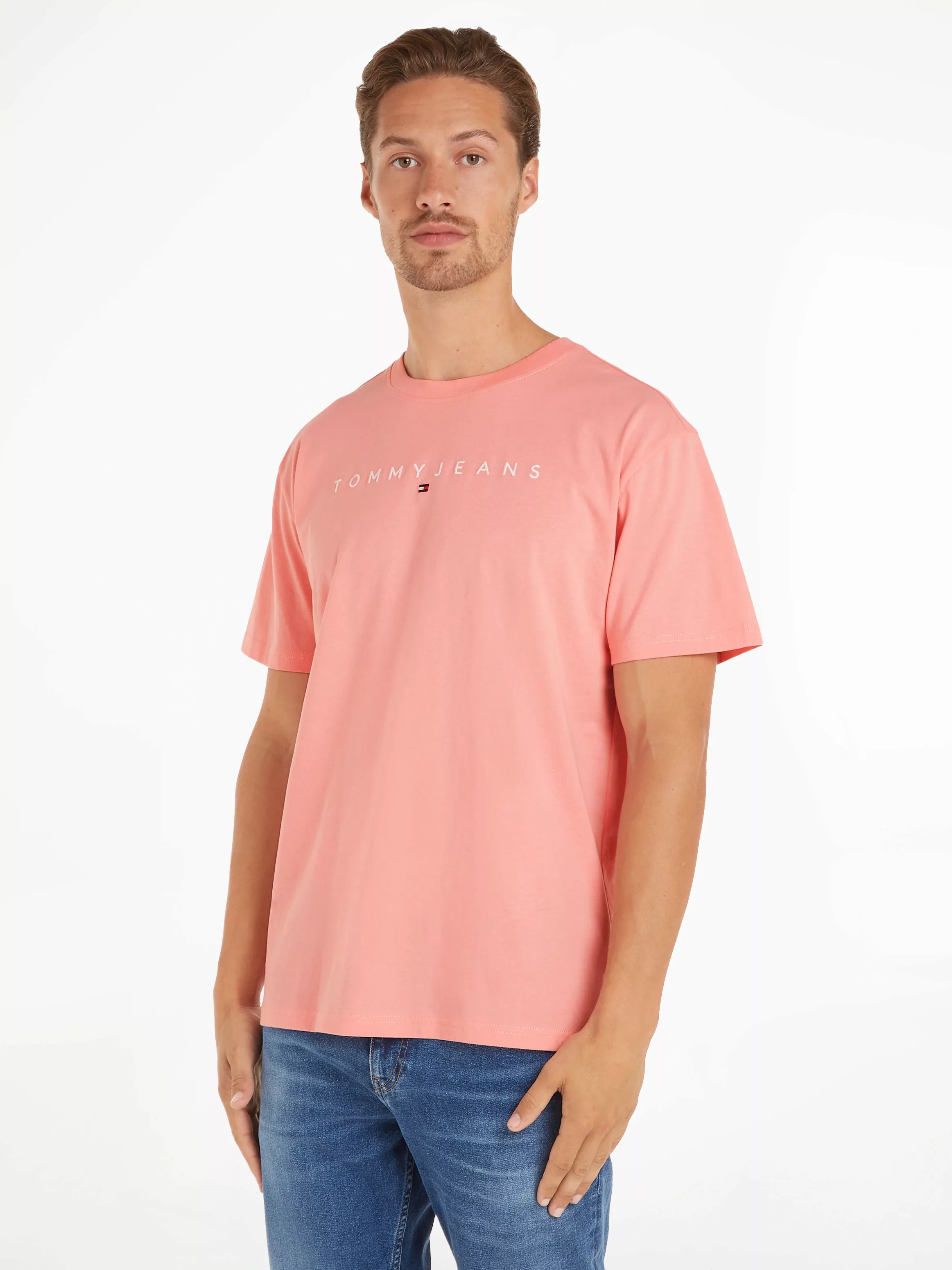 Tommy Jeans T-Shirt TJM REG LINEAR LOGO TEE EXT mit Markenlabel günstig online kaufen