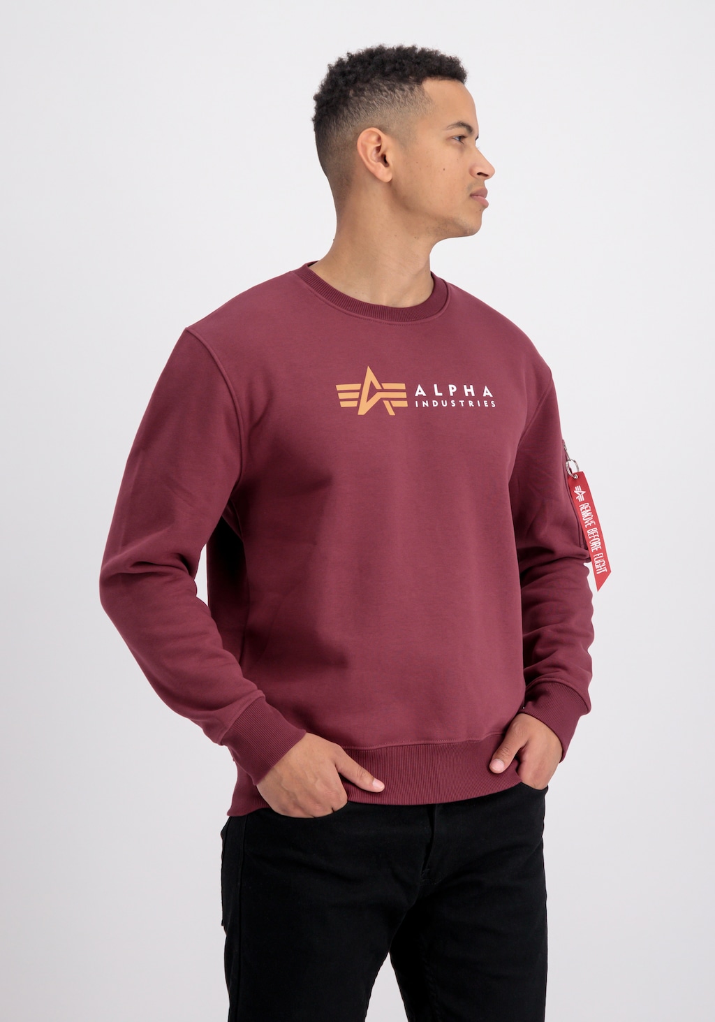 Alpha Industries Sweater "Alpha Industries Men - Sweatshirts Alpha Label Sw günstig online kaufen