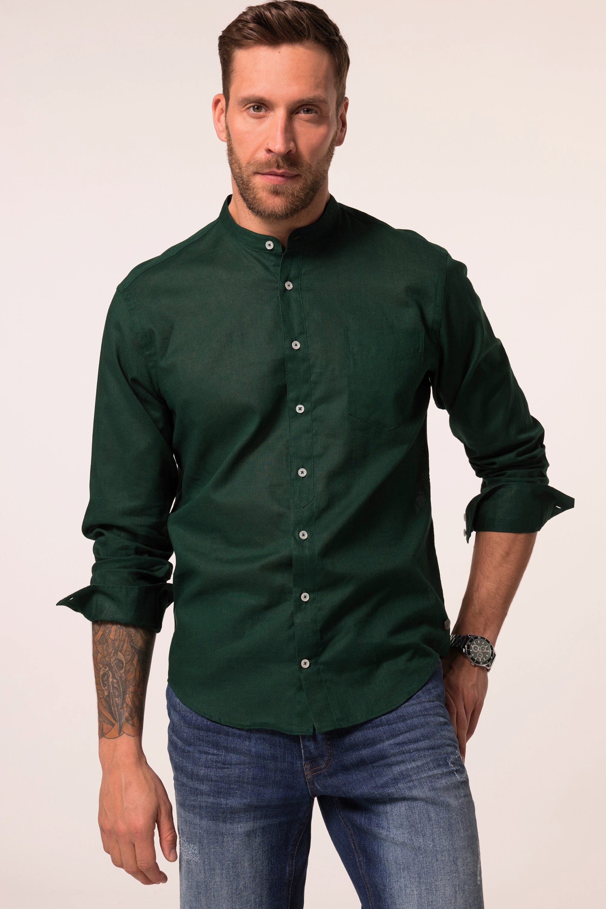 JP1880 Businesshemd JP1880 Hemd Langarm Leinenmix günstig online kaufen