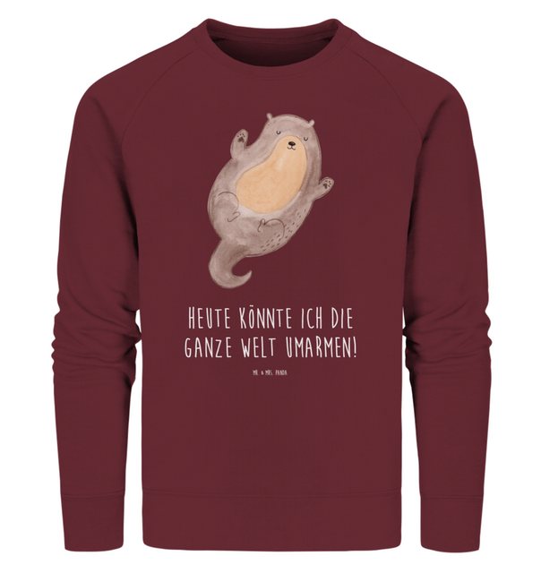 Mr. & Mrs. Panda Longpullover Größe XS Otter Umarmen - Burgundy - Geschenk, günstig online kaufen