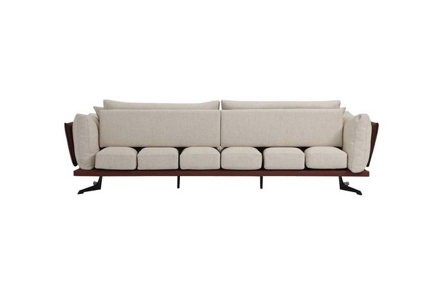 JVmoebel 4-Sitzer Viersitzer Sofa 4 Sitzer Stoff Beige Modern Design Wohnzi günstig online kaufen