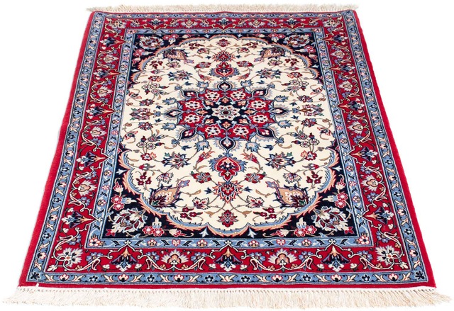 morgenland Orientteppich »Perser - Isfahan - Premium - 118 x 82 cm - beige« günstig online kaufen