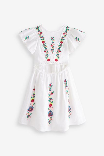 Next Sommerkleid Besticktes Baumwollkleid (1-tlg) günstig online kaufen