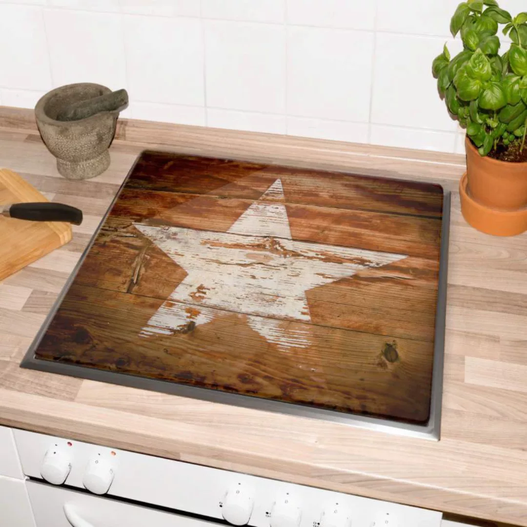 Wall-Art Herd-Abdeckplatte »Herdabdeckplatte Vintage Star«, (2 tlg.), moder günstig online kaufen