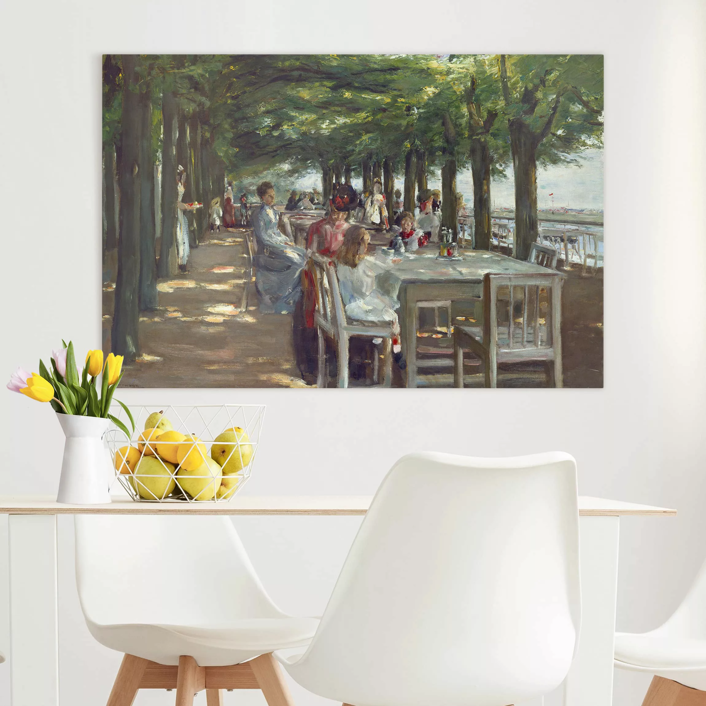 Leinwandbild Wald - Querformat Max Liebermann - Terrasse des Restaurants Ja günstig online kaufen