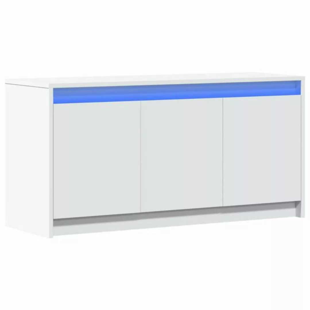 vidaXL Schrankmodule TV-Schrank mit LED-Beleuchtung Weiß 100x34x50 cm Holzw günstig online kaufen