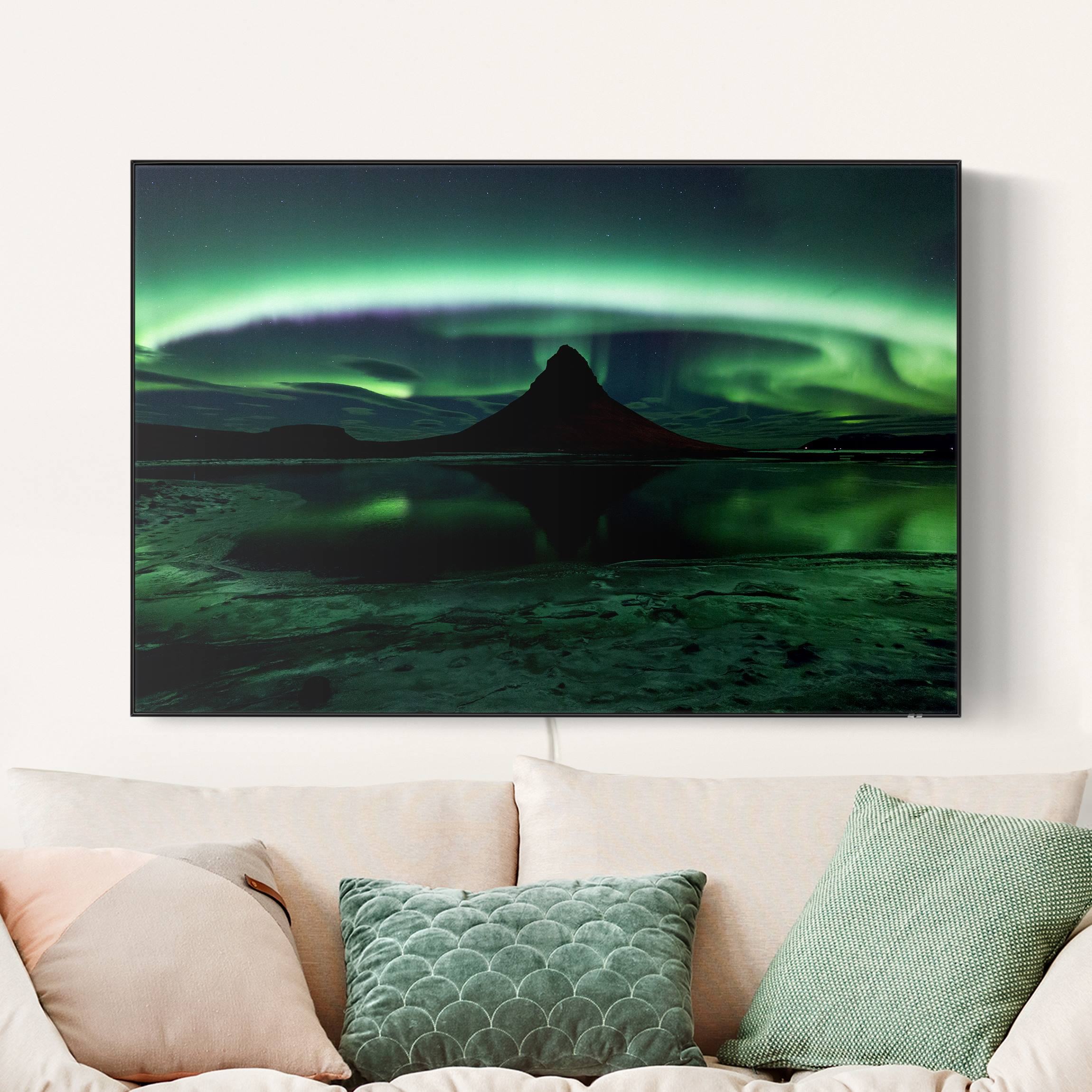 LED-Wechselbild Polarlicht in Island günstig online kaufen