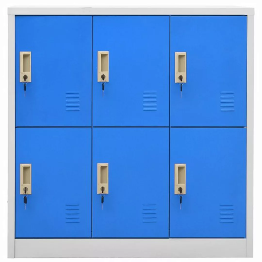 vidaXL Mehrzweckschrank Schließfachschrank Hellgrau und Blau 90x45x92,5 cm günstig online kaufen