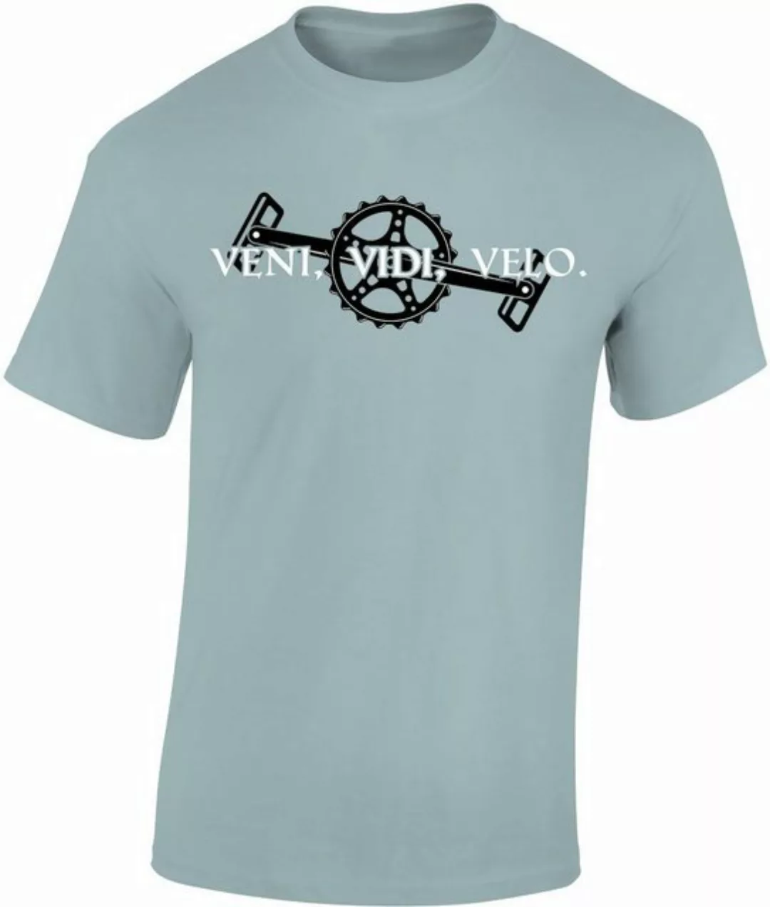 Baddery Print-Shirt Fahrrad T-Shirt : "Veni Vidi Velo" - Latein Fun Shirt, günstig online kaufen