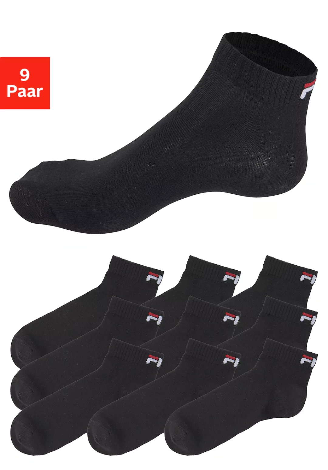 Fila Kurzsocken, (9er Pack), mit klassischem Logo günstig online kaufen