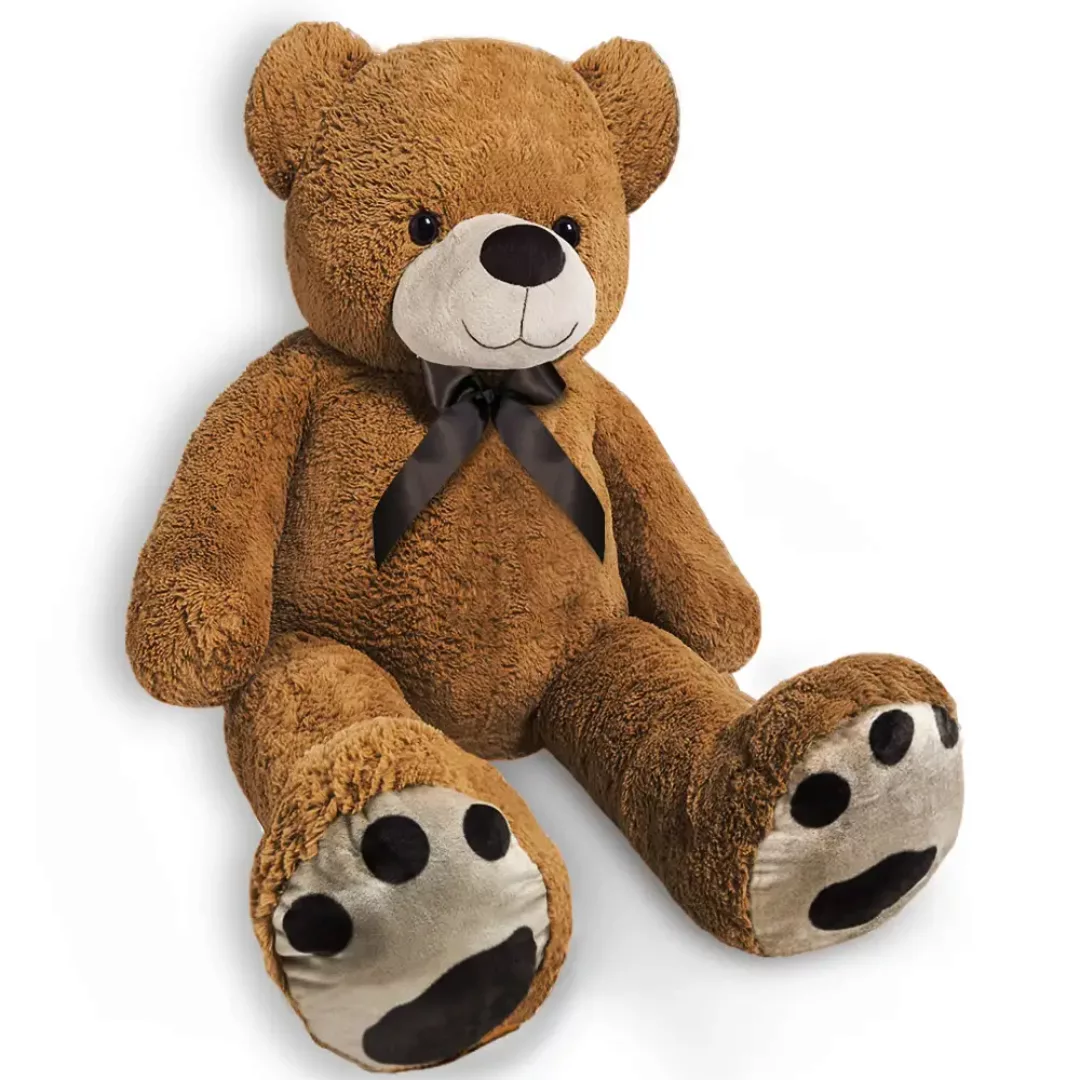 Plüschtier Teddybär Hellbraun 100cm inkl. Herzkissen 32cm günstig online kaufen
