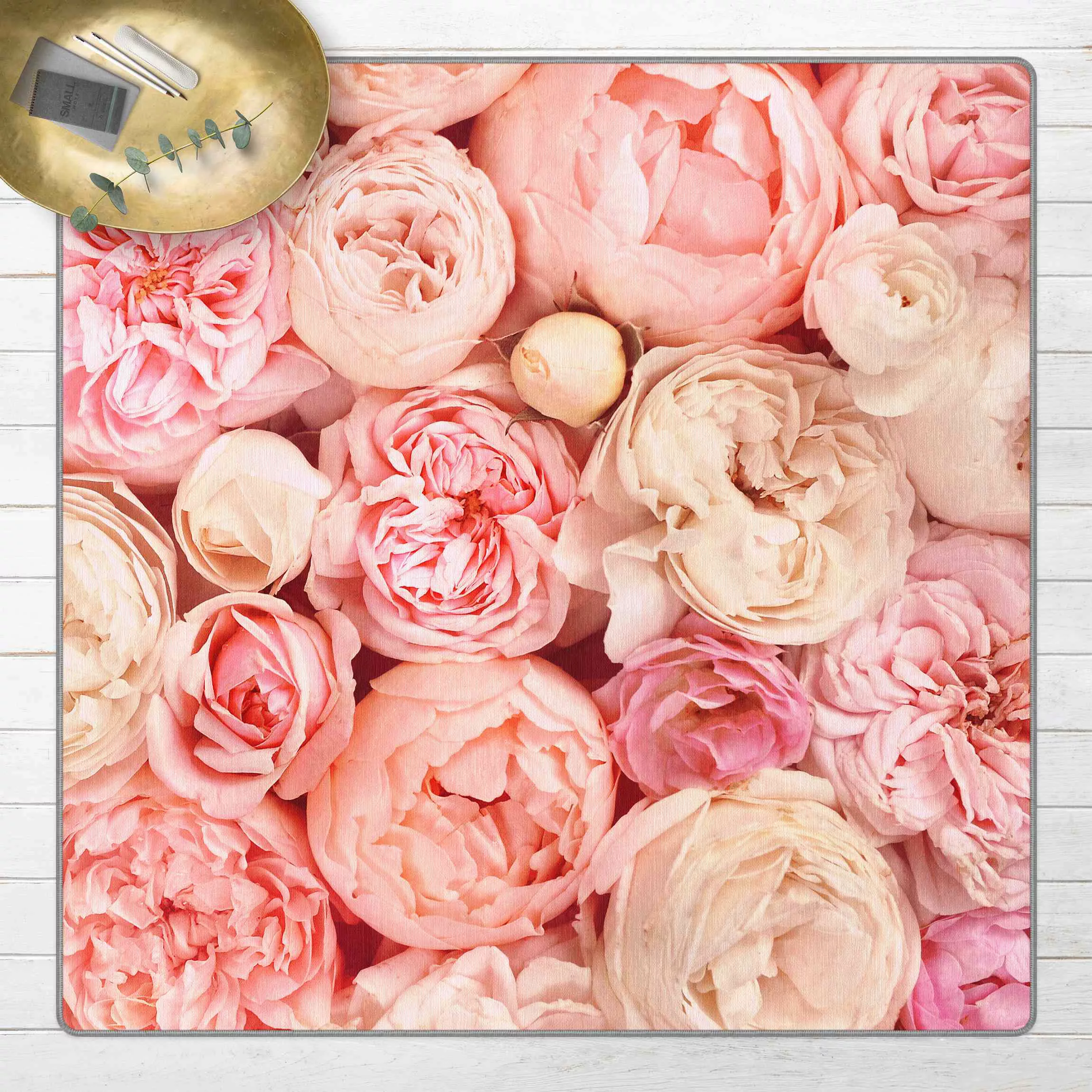 Teppich Rosen Rosé Koralle Shabby günstig online kaufen