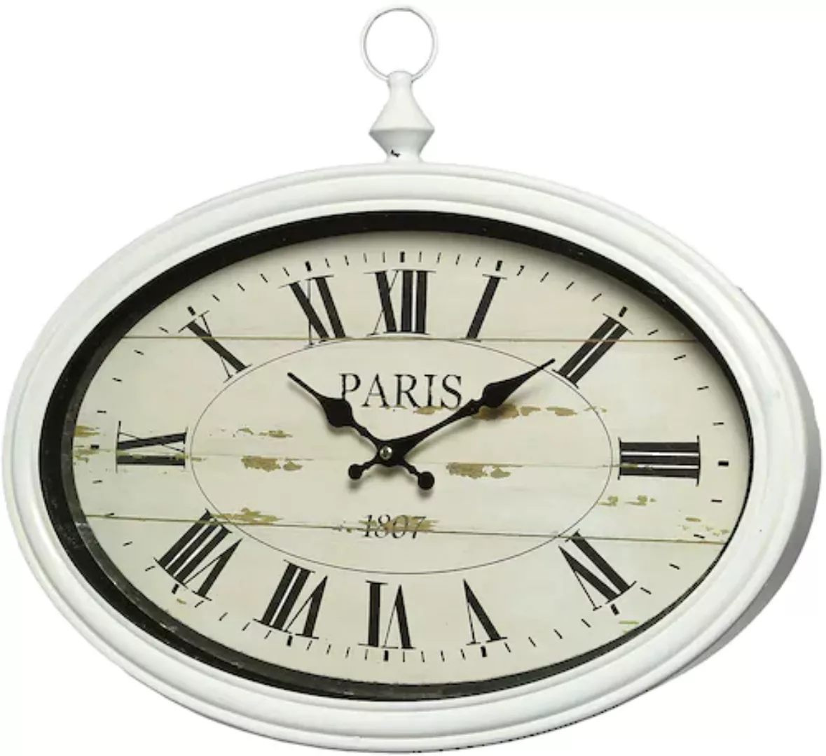 Ambiente Haus Wanduhr "Paris Wanduhr - weiß 34x50cm" günstig online kaufen