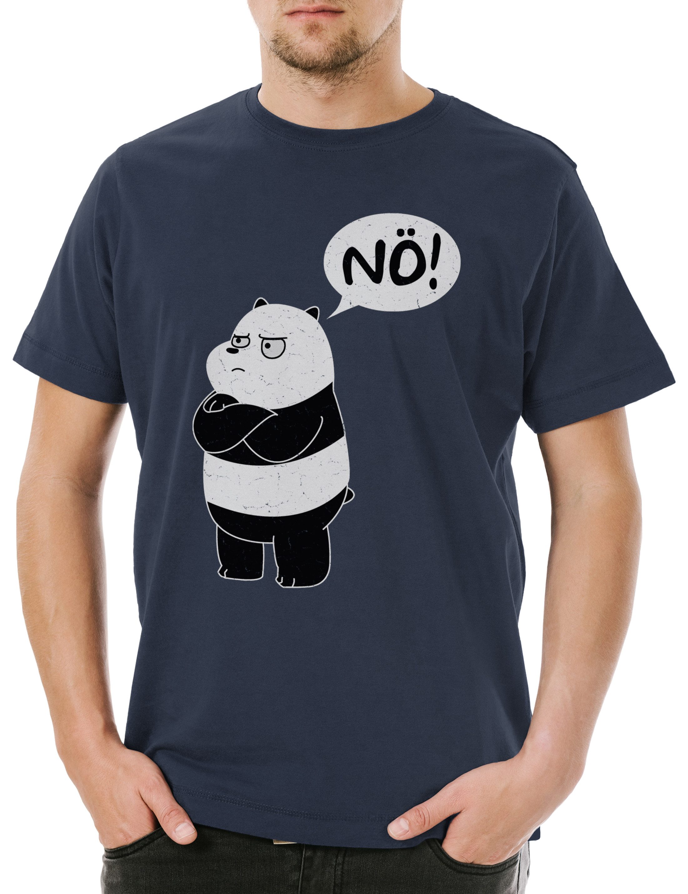 Urban Backwoods Print-Shirt Nö Panda Herren günstig online kaufen