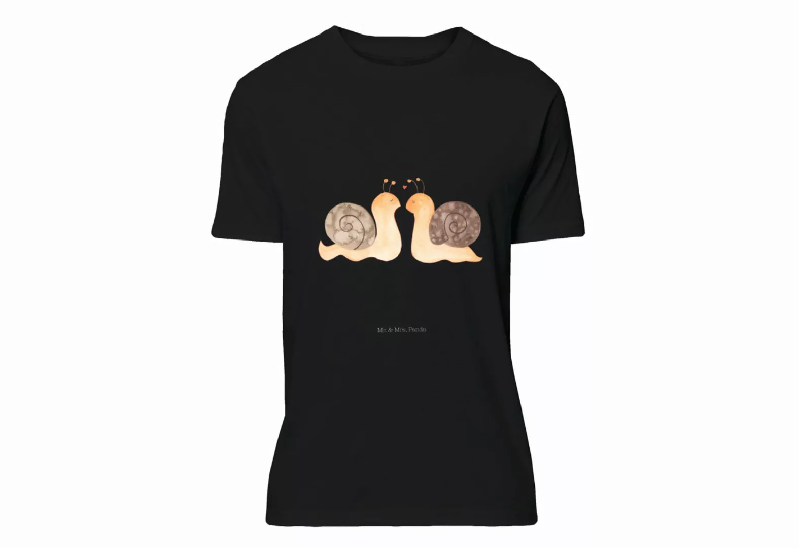 Mr. & Mrs. Panda T-Shirt Schnecken Liebe - Schwarz - Geschenk, Tshirt, Part günstig online kaufen