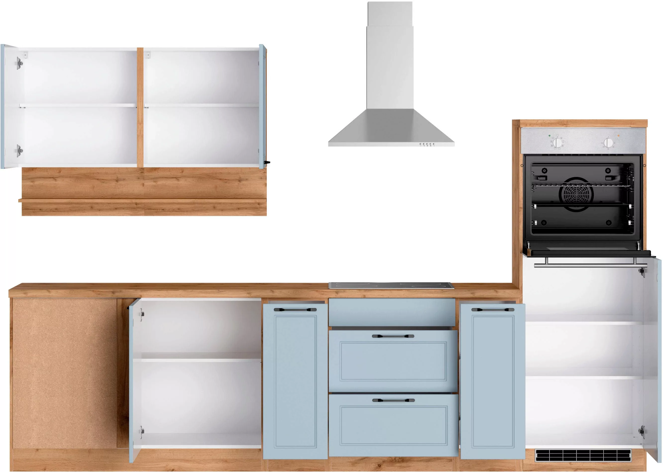 Kochstation Küche "KS-Lana", Stellbreite 240/300 cm, wahlweise mit E-Geräte günstig online kaufen