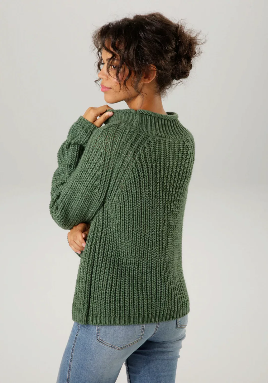 Aniston CASUAL Strickpullover mit Rollkante am Stehkragen - NEUE KOLLEKTION günstig online kaufen